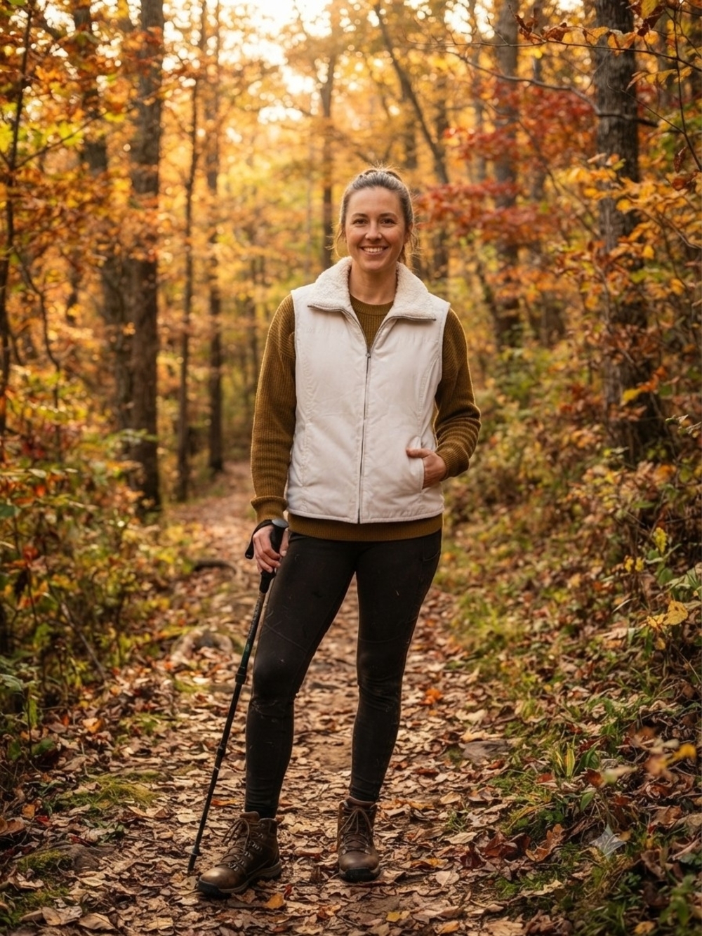 Sonoma Cream Sherpa-Lined Quilted Vest